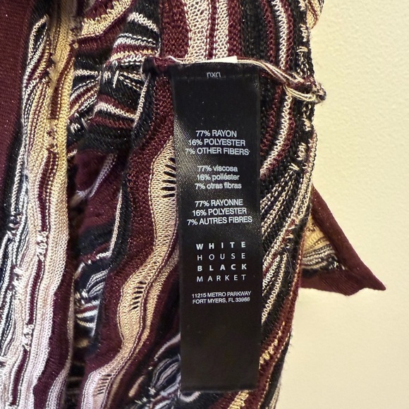 White House Black Market Multicolor Striped Sweater Tunic Women’s Size Medium - Picture 9 of 10